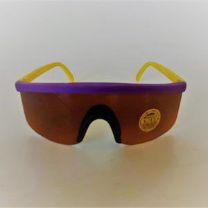 (NWT) Vintage 90's Junior One Piece Blade Sports Sunglasses (Purple/Yellow)